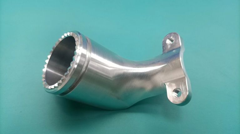 Curved duct structural part